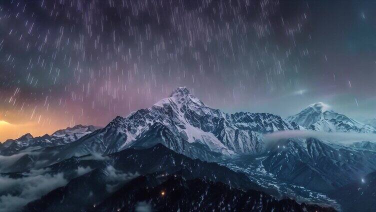 星空银河延时星轨户外夜空