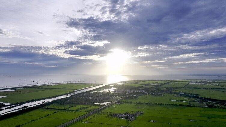 鄱阳湖日出日落