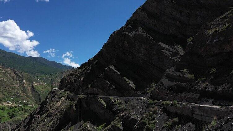 香格里拉 大山 羊拉航拍