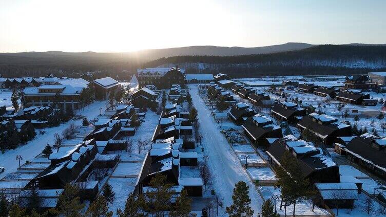 内蒙古敖鲁古雅鄂温克族乡雪景