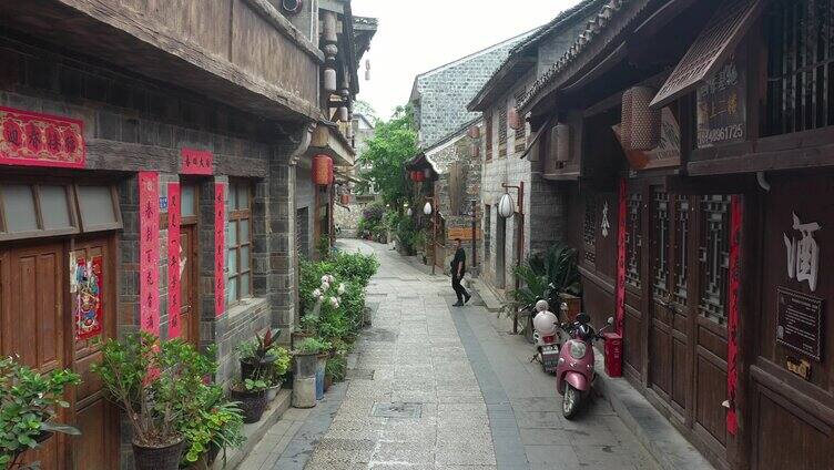 航拍贵州贞丰古城历史文化风光古建筑旅游业