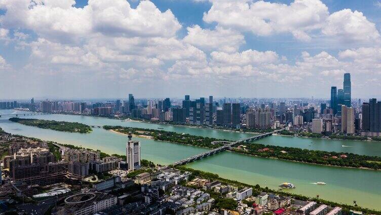 长沙岳麓区橘子洲湘江大景