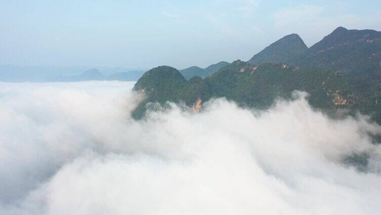 贵州云湖山高山云海自然风光美丽