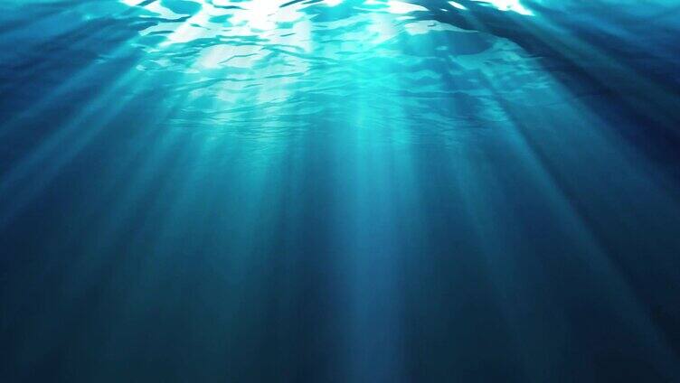 蓝色海底波纹海洋 