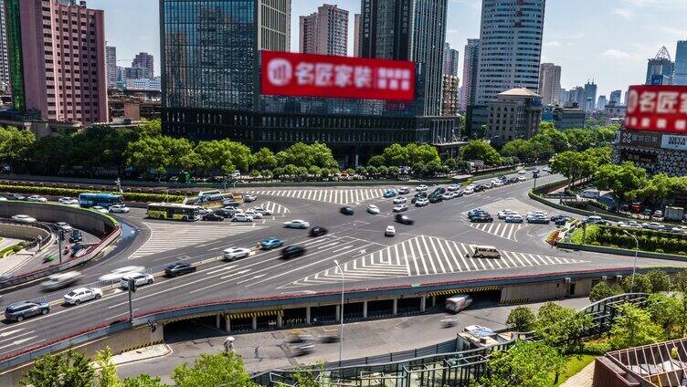 长沙芙蓉区五一大道 芙蓉中路十字路口