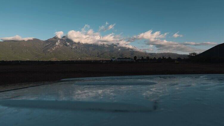 云南旅游丽江玉龙雪山清晨延时