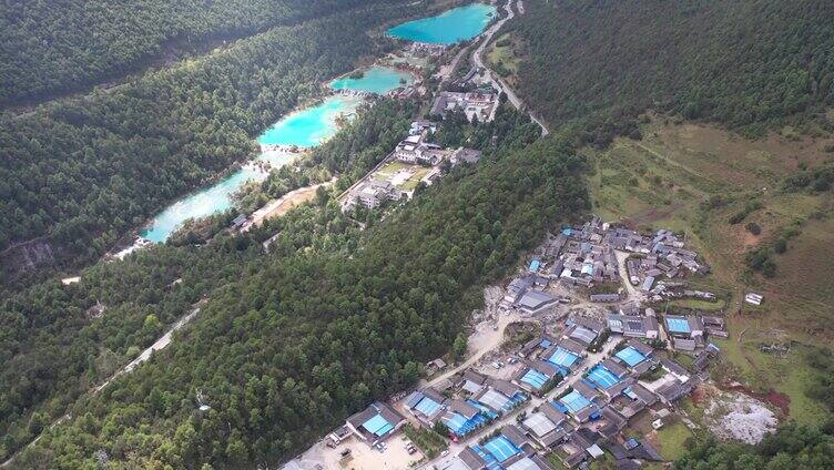 蓝月谷航拍实景