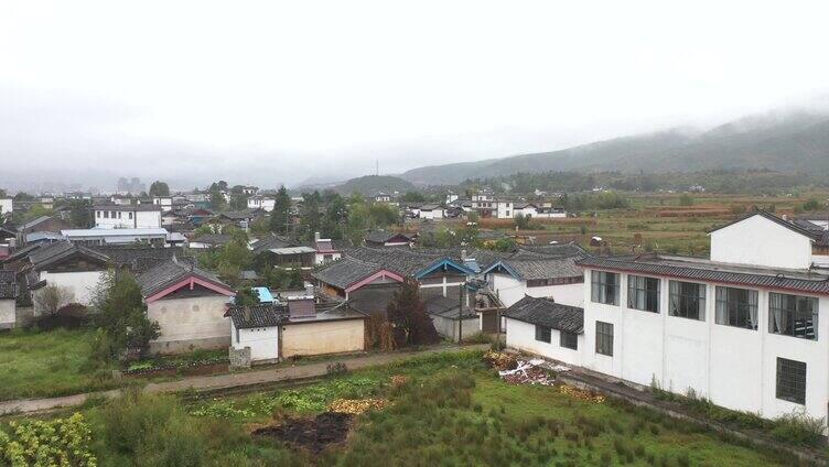 乡村田地航拍