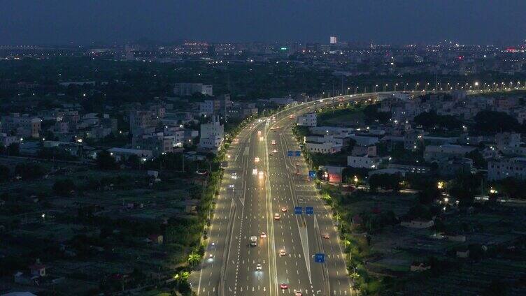 4K夜景车流公路实拍