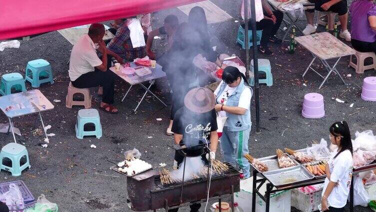 集市烧烤摊烧烤