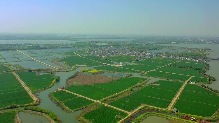 航拍田野乡村