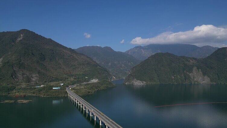 都江堰紫坪铺水库航拍