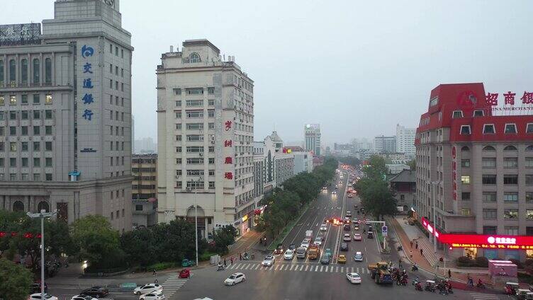 城市道路航拍