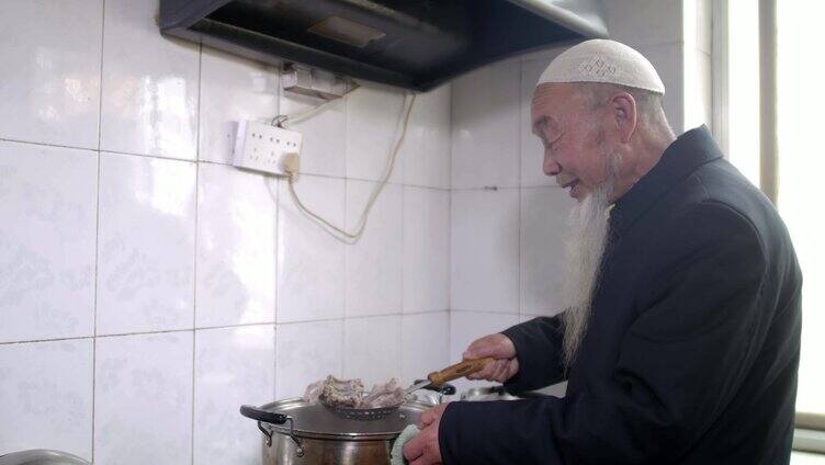 家庭厨房做饭