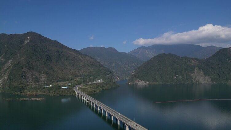 都江堰紫坪铺水库航拍