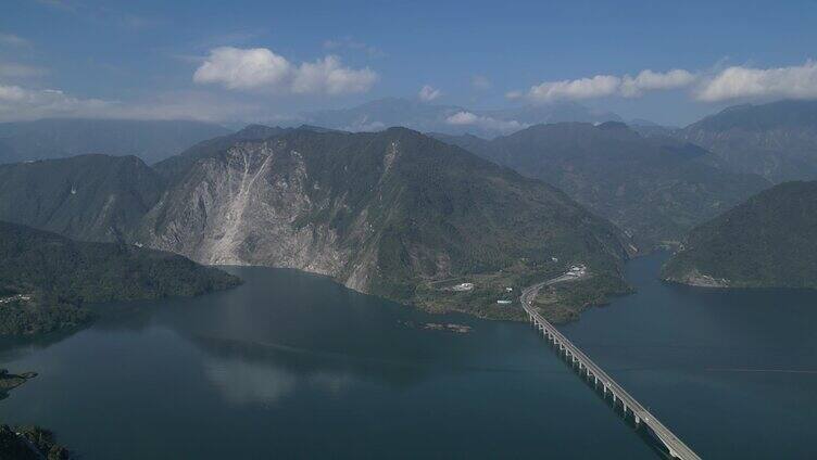 都江堰紫坪铺水库航拍