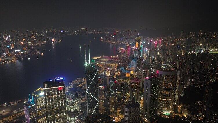 香港夜景，维多利亚港