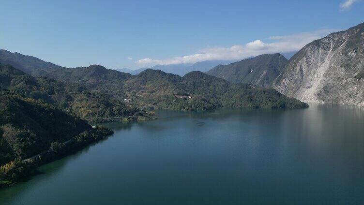 都江堰紫坪铺水库航拍