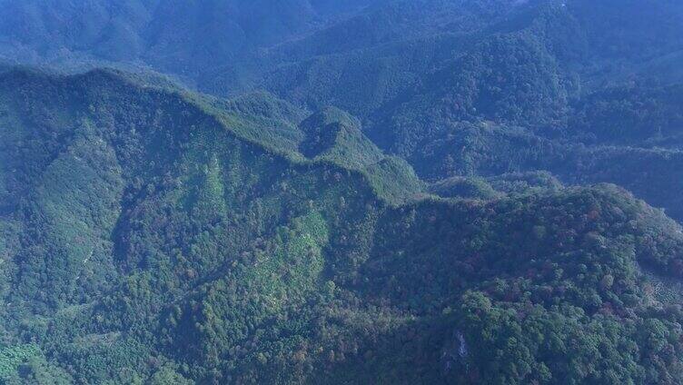 航拍群山夕阳云海壮丽风景