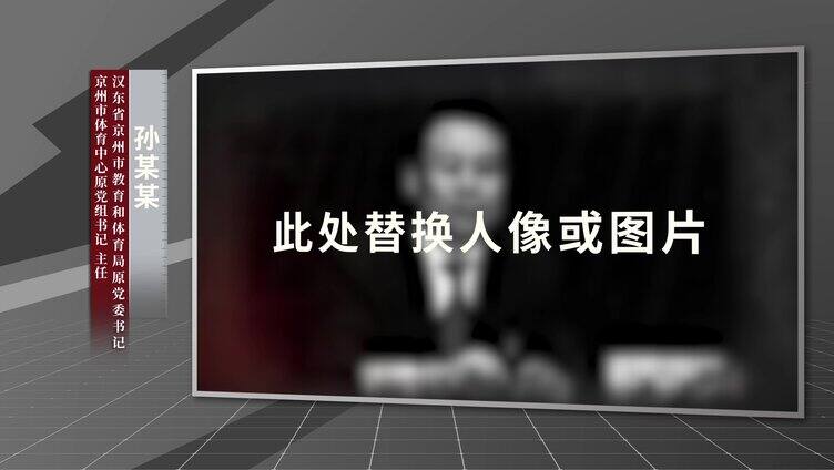 反腐警示采访视频框采访框AE模板