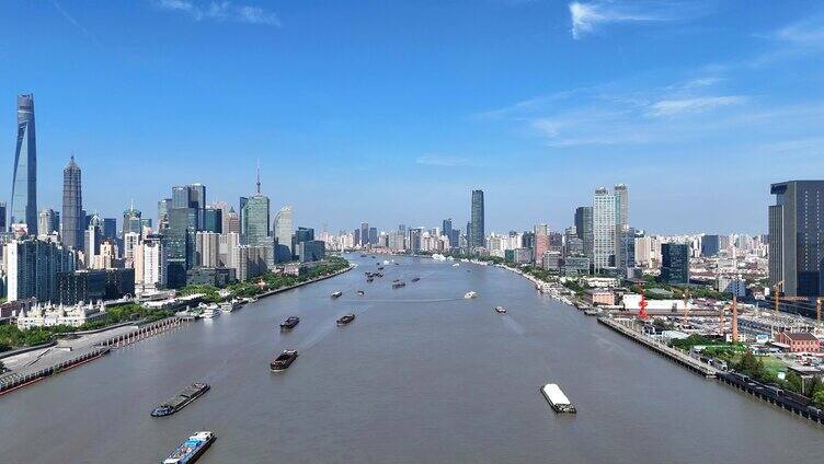 航拍上海杨树浦水厂