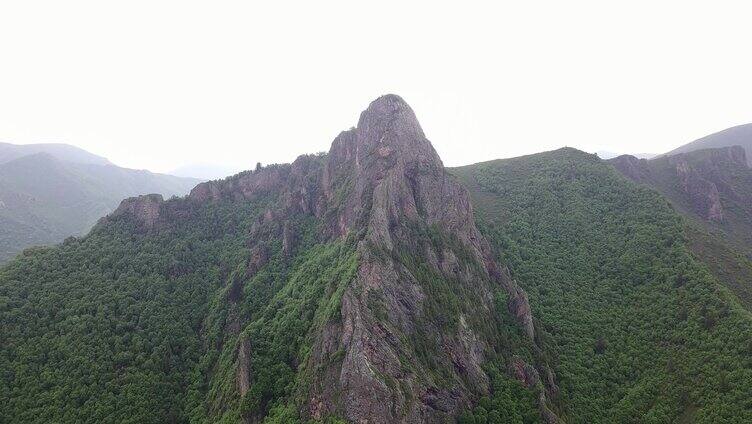 航拍 树林 白云 蓝天 4k 山脉 森林