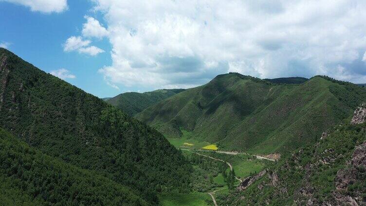 蓝天 白云 山峰 山脉 森林 青山 山 