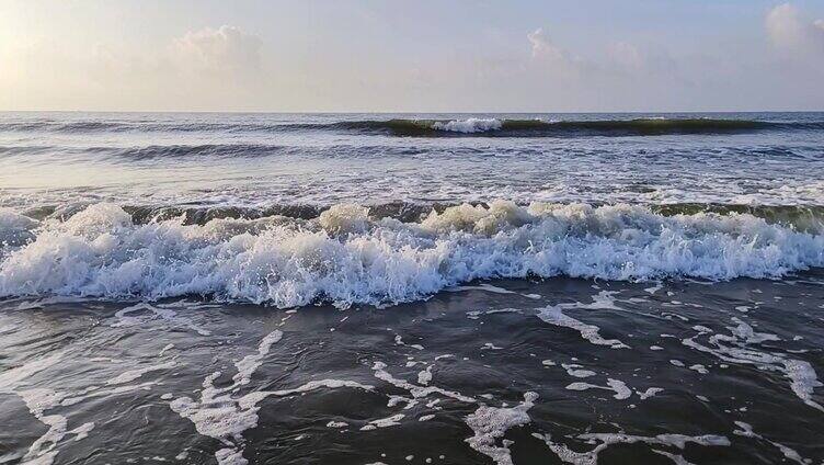  大海浪花 海边潮汐 沙滩海岸海浪