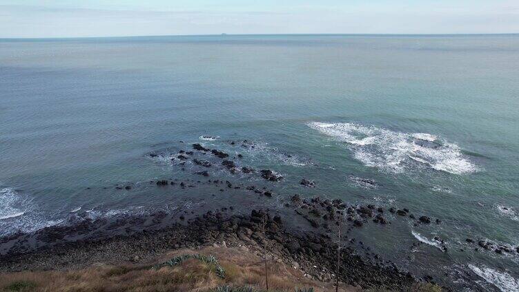 镇海角海岛海滨航拍