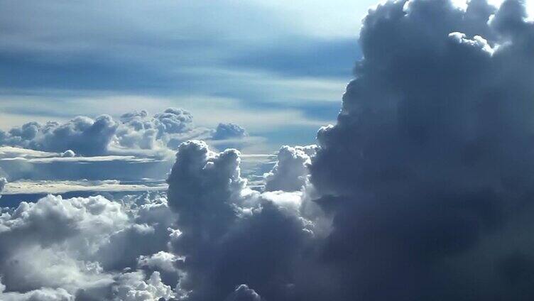 高空 实拍 蓝天 白云 动画