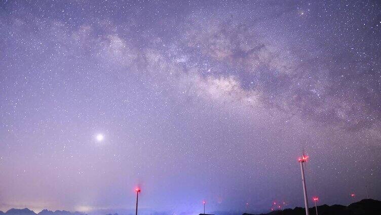 大山深处唯美星空银河延时大美星际翱翔