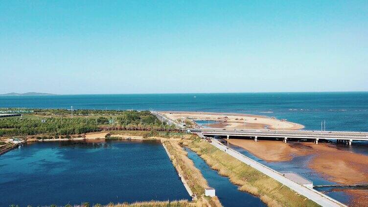 青岛黄岛胶南风河大桥滨海大道入海口