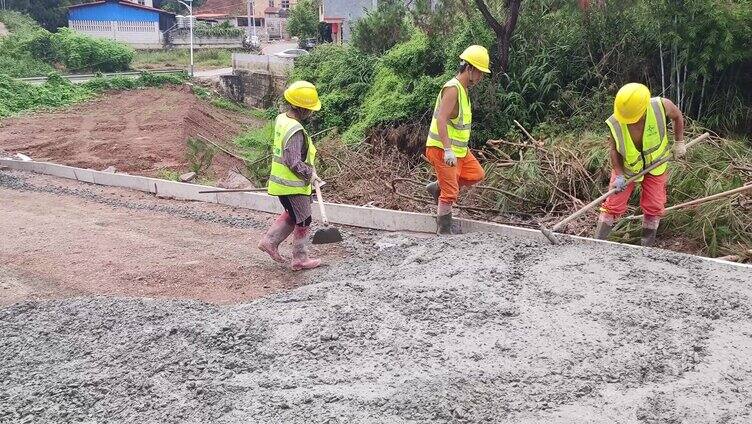 山村修路农民建筑工水泥混凝土电动搅拌机 