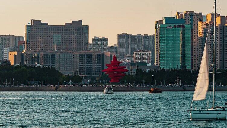 五月的风延时帆船特写