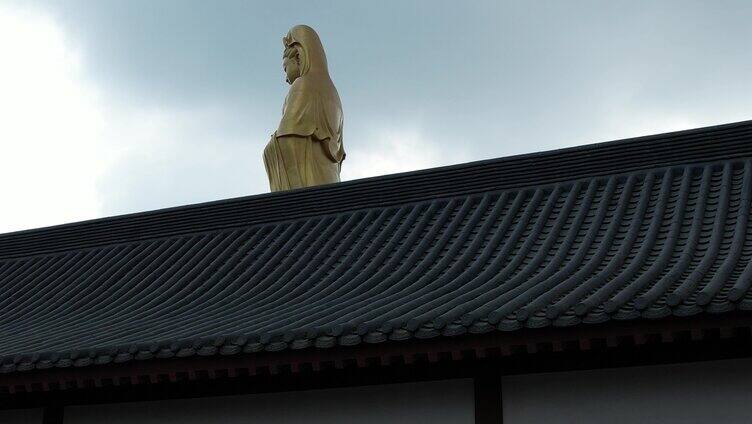 观世音菩萨 横山寺 佛头特写镜头 大方航