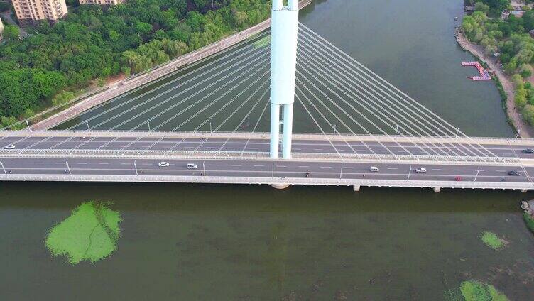 解放大桥 滕州大桥 标志性建筑物 航拍 