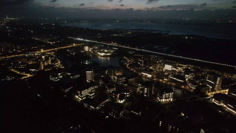 上海青浦华为练秋湖研发中心夜景