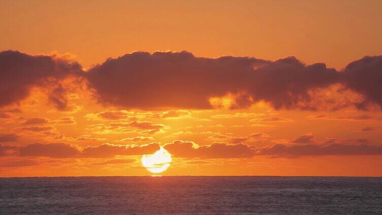 大海日出海上太阳升起朝霞朝阳日出东方大海