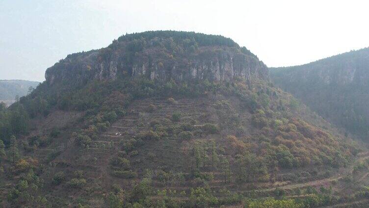 山东 枣庄 山亭 高山 梯田 航拍 4k