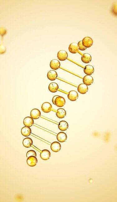 金色DNA双螺旋遗传分子竖屏