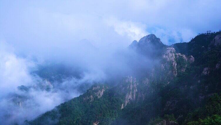 唯美大气群山叠嶂云雾缭绕风景  4K素材