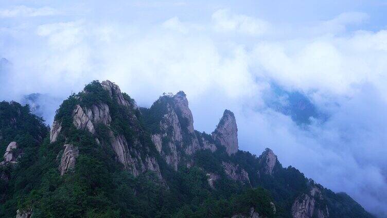 唯美大气群山叠嶂云雾缭绕风景  4K素材