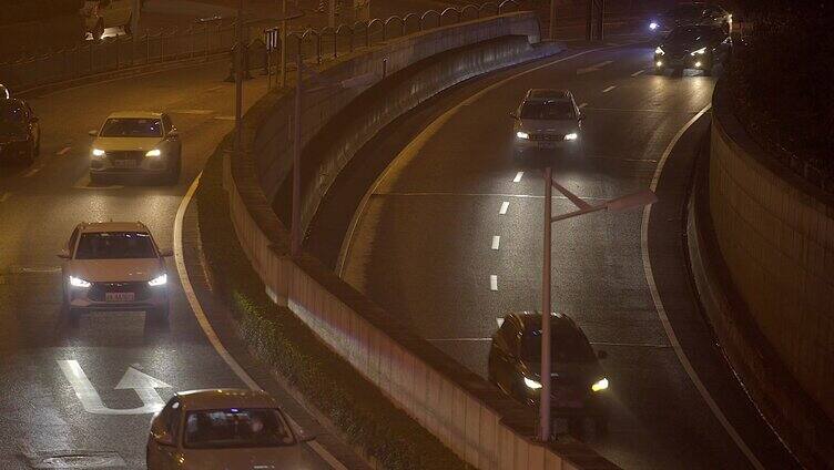 城市 夜晚车流