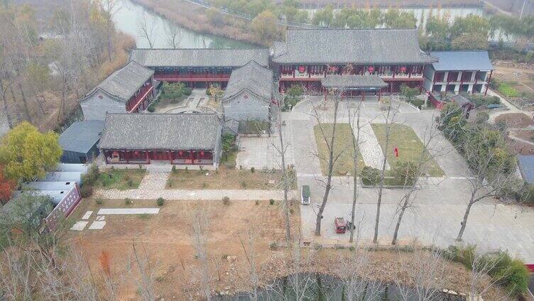 鲁班草堂 鲁班文化 仿古建筑 航拍滕州 