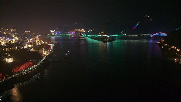 航拍城市夜景