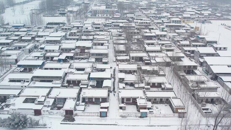 冬天农村 雪后农村 北方农村 航拍农村雪