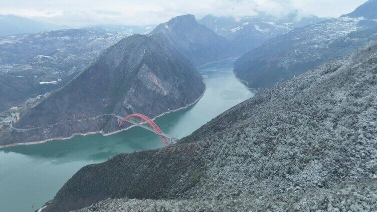 长江三峡雪景