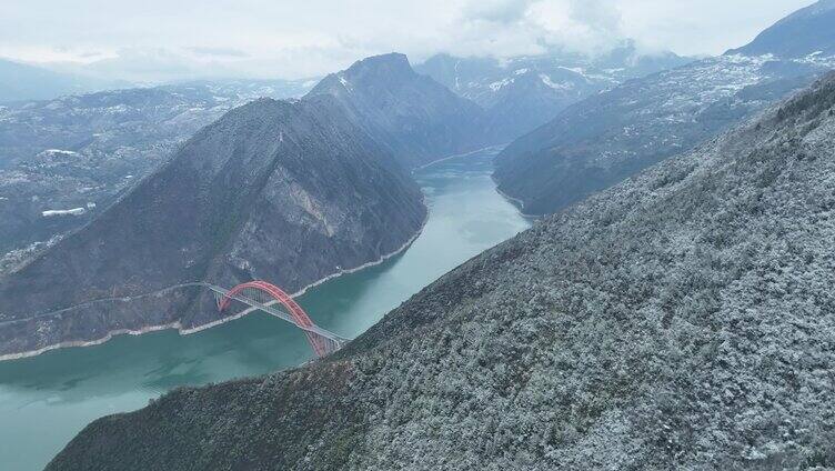 长江三峡雪景