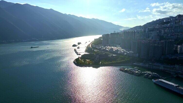 长江城市夕阳