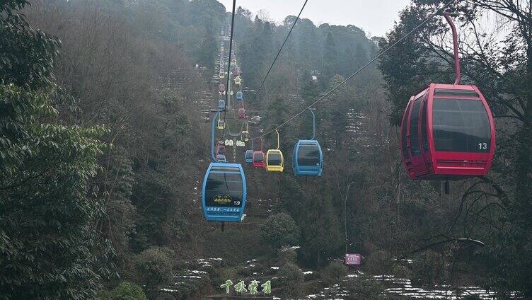 雅安旅游蒙顶山景区游览索道